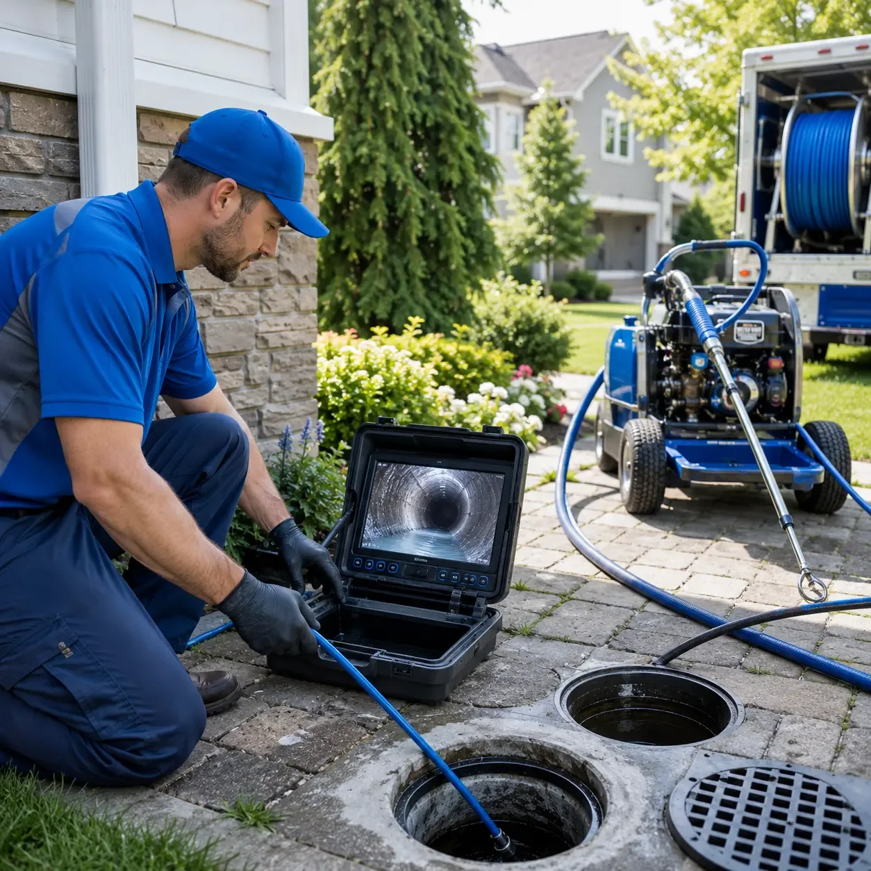 Outdoor drain cleaning professionals serving Madison, CT